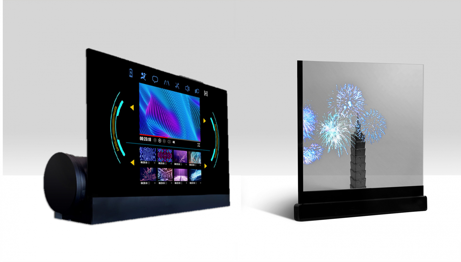 可卷式、折迭性、高透明